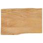 Preview: ARDEBO.de - Tischplatte mit Baumkante 70x40x2,5 cm Massivholz Mango
