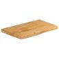 Preview: Tischplatte mit Baumkante 70x40x2,5 cm Massivholz Mango