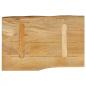 Preview: Tischplatte mit Baumkante 70x40x2,5 cm Massivholz Mango