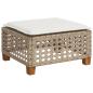 Preview: 4-tlg. Garten-Sofagarnitur mit Kissen Beige Poly Rattan
