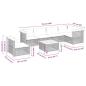 Preview: 7-tlg. Garten-Sofagarnitur mit Kissen Beige Poly Rattan