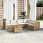 Preview: ARDEBO.de - 7-tlg. Garten-Sofagarnitur mit Kissen Beige Poly Rattan