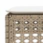 Preview: 9-tlg. Garten-Sofagarnitur mit Kissen Beige Poly Rattan