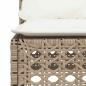 Preview: 10-tlg. Garten-Sofagarnitur mit Kissen Beige Poly Rattan