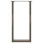 Preview: Couchtischbeine U-Form 2 Stk. Naturstahl 28x(72-73) cm Stahl