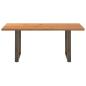 Preview: Esstisch Hellbraun 180x100x74 cm Massivholz Eiche Rechteckig