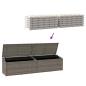 Preview: Garten-Auflagenbox Grau 220x50x58 cm Poly Rattan