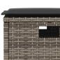 Preview: 5-tlg. Garten-Essgruppe mit Kissen Grau Poly Rattan
