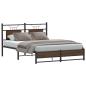 Preview: ARDEBO.de - Bettgestell ohne Matratze Braun Eiche 140x190 cm Holzwerkstoff