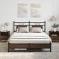 Preview: Bettgestell ohne Matratze Braun Eiche 140x190 cm Holzwerkstoff