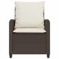 Preview: 4-tlg. Garten-Sofagarnitur mit Kissen Braun Poly Rattan