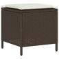 Preview: 4-tlg. Garten-Sofagarnitur mit Kissen Braun Poly Rattan