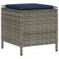 Preview: 4-tlg. Garten-Sofagarnitur mit Kissen Grau Poly Rattan