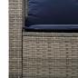 Preview: 4-tlg. Garten-Sofagarnitur mit Kissen Grau Poly Rattan