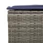 Preview: 4-tlg. Garten-Sofagarnitur mit Kissen Grau Poly Rattan