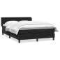 Preview: Boxspringbett mit Matratze Schwarz 160x210 cm Samt