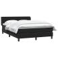 Preview: Boxspringbett mit Matratze Schwarz 160x210 cm Samt
