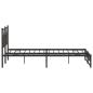 Preview: Metallbett ohne Matratze Braun Eichen-Optik 180x200 cm