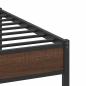 Preview: Metallbett ohne Matratze Braun Eichen-Optik 180x200 cm