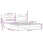 Preview: Metallbett ohne Matratze Braun Eichen-Optik 180x200 cm