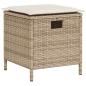 Preview: 6-tlg. Garten-Sofagarnitur mit Kissen L-Form Beige Poly Rattan