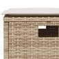 Preview: 6-tlg. Garten-Sofagarnitur mit Kissen L-Form Beige Poly Rattan