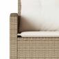 Preview: 6-tlg. Garten-Sofagarnitur mit Kissen L-Form Beige Poly Rattan