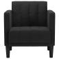 Preview: Sessel mit Armlehnen Schwarz 53 cm Samt