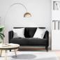 Preview: ARDEBO.de - Zweisitzer-Sofa Schwarz 111 cm Samt