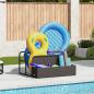 Preview: ARDEBO.de - Pool Aufbewahrungsbehälter Schwarz 110x100x57 cm Poly Rattan