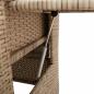 Preview: Gartensessel mit Beistelltisch Verstellbar Beige Poly Rattan