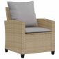 Preview: 6-tlg. Garten-Sofagarnitur mit Kissen Beige Poly Rattan