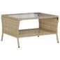 Preview: 6-tlg. Garten-Sofagarnitur mit Kissen Beige Poly Rattan