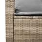 Preview: 6-tlg. Garten-Sofagarnitur mit Kissen Beige Poly Rattan