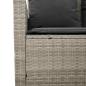 Preview: 6-tlg. Garten-Sofagarnitur mit Kissen Hellgrau Poly Rattan