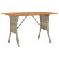 Preview: 6-tlg. Garten-Sofagarnitur mit Kissen Hellgrau Poly Rattan