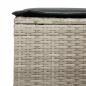 Preview: 6-tlg. Garten-Sofagarnitur mit Kissen Hellgrau Poly Rattan