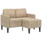 Preview: ARDEBO.de - 2-Sitzer-Sofa mit Chaiselongue L-Form Hellgrau 125cm Kunstleder