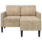 Preview: 2-Sitzer-Sofa mit Chaiselongue L-Form Hellgrau 125cm Kunstleder