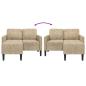 Preview: 2-Sitzer-Sofa mit Chaiselongue L-Form Hellgrau 125cm Kunstleder