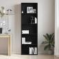 Preview: Bücherregal Schwarz Eichen-Optik 60x30x189 cm Holzwerkstoff
