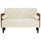 Preview: Zweisitzer-Sofa mit Nackenrollen Creme 110 cm Samt