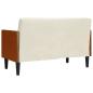 Preview: Zweisitzer-Sofa mit Nackenrollen Creme 110 cm Samt