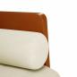 Preview: Zweisitzer-Sofa mit Nackenrollen Creme 110 cm Samt
