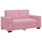 Preview: 2-Sitzer-Sofa Rosa 120 cm Samt