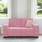 Preview: 2-Sitzer-Sofa Rosa 120 cm Samt