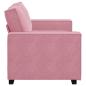 Preview: 2-Sitzer-Sofa Rosa 120 cm Samt