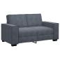 Preview: 2-Sitzer-Sofa Dunkelgrau 120 cm Samt