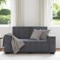 Preview: 2-Sitzer-Sofa Dunkelgrau 120 cm Samt