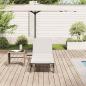 Preview: Sonnenliege mit Auflage Beige Poly Rattan